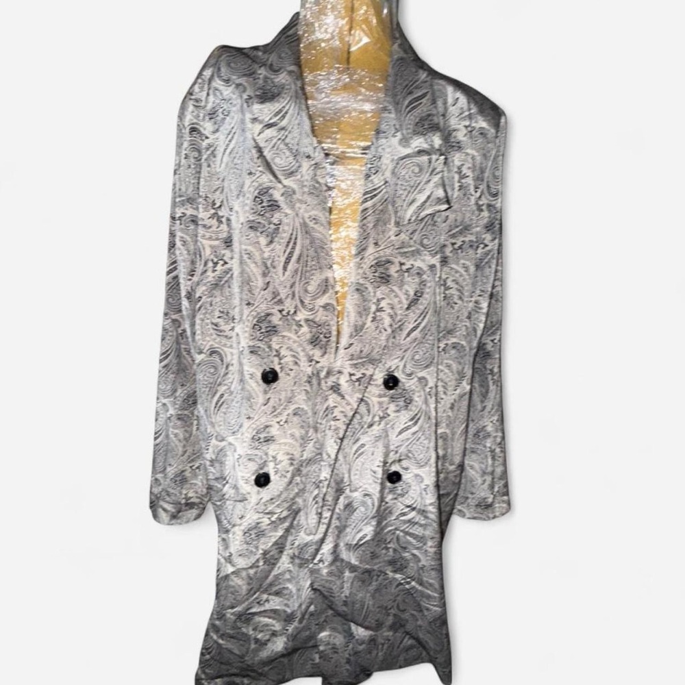Alexis Black and Gray Paisley Blazer